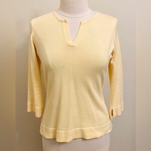 Gap Vintage Yellow Size M Preppy Coastal Y2K Clean Girl Minimalist Knit Top